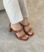 صندل زارا دو سگک عسلی