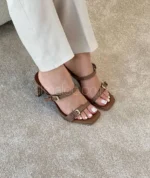 صندل زارا دو سگک قهوه‌ای