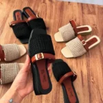 صندل مدل تک کمربندمشکی