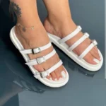 صندل مدل سه سگک سفید