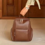 کوله پشتی دخترانه مدل سامیه قهوه ای