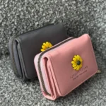 کیف پول مدل آفتابگردون طوسی